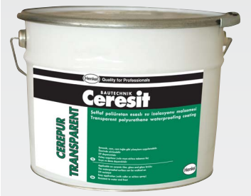 Ceresit Cerepur Transparent Poliüretan Esaslı Şeffaf Su Yalıtım Kaplaması (Şeffaf - 10 KG)