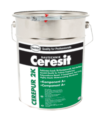Ceresit Cerepur 2K Su Yalıtım Kaplaması ( Siyah - 20 Litre Metal Kova )