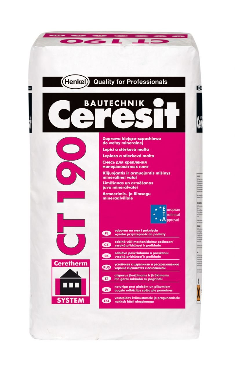 Ceresit CT 190 Yapıştırma ve Sıva Harcı (Gri - 25 KG)