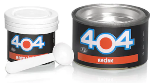 404 Metalize Çelik Güçlü Yapıştırıcı 100 Gram - Çift Karışımlı Metal Yapıştırıcı