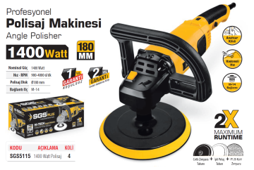 SGS5115 - Profesyonel 180mm Polisaj Makinesi 1400 Watt