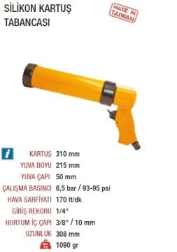 YAMA Havalı Silikon Kartuş Tabancası 310mm
