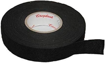 COROPLAST Isıya Dayanıklı Yanmaz  Tüylü Bez Bant 19mm x 15 METRE - SİYAH