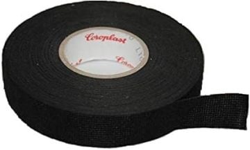 COROPLAST - Tüylü 19mm x 15 Metre - Isıya Dayanıklı Yanmaz Tüylü Bez Bant - SİYAH