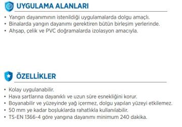 AKFİX AC607 Yangına Dayanıklı PU Mastik