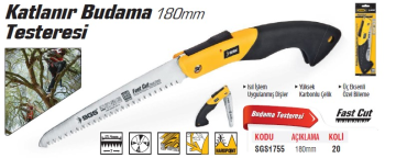 SGS1755 Katlanır Budama Testeresi 180mm