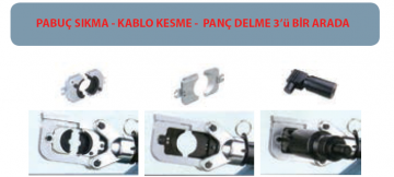 Tork Şarjlı Pabuç Sıkma - Kablo Kesme - Panç Delme 3'ü Bir Arada