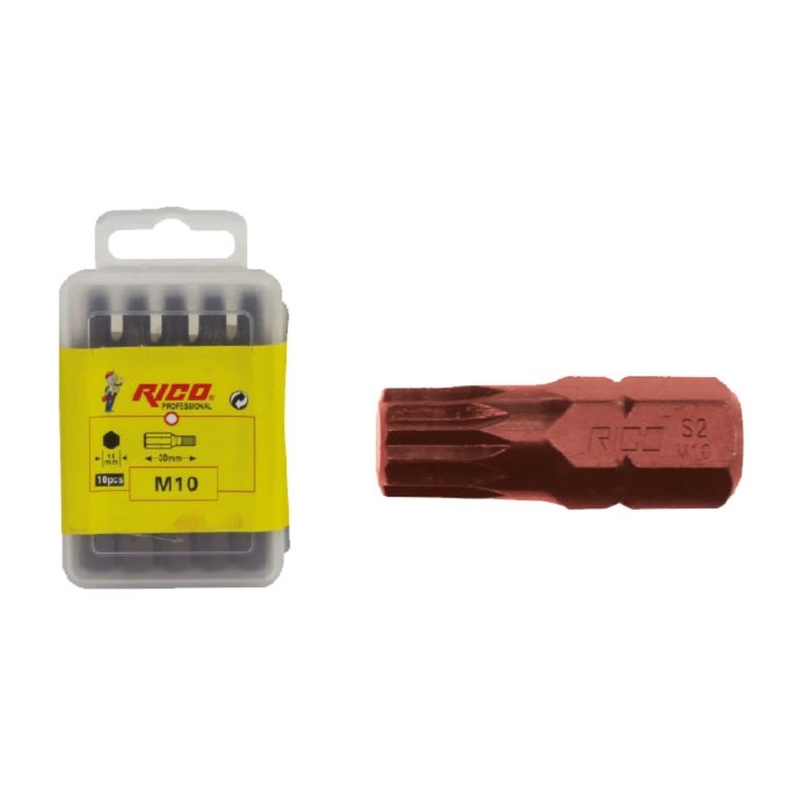 RİCO 12 Köşe Bits Uç H.10X30 mm Titanyum Kaplamalı 10 Adet