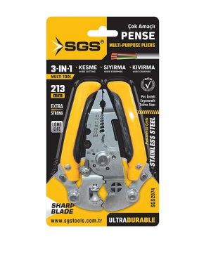 SGS2074 - Çok Amaçlı Kablo Sıyırma Kesme Kıvırma Pensesi