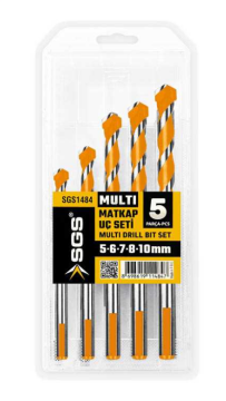 SGS1484 - Universal Multi Matkap Uç Seti 5-6-7-8-10mm (Tüm Yüzeyler için)