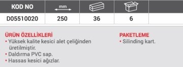 DHT Kaportacı Makası 250 mm Sağ