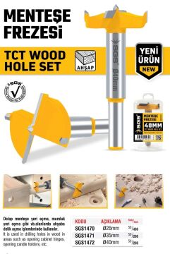 SGS1470 - 26mm Dolap Menteşe Yeri Açma Freze Ucu