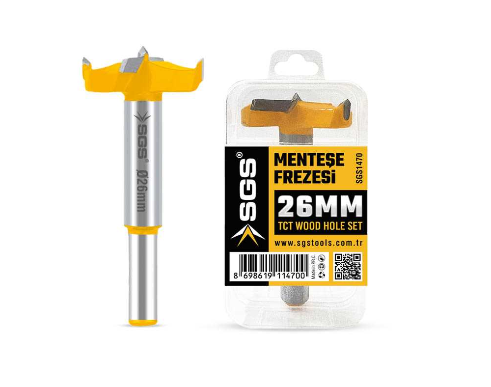 SGS1470 - 26mm Dolap Menteşe Yeri Açma Freze Ucu