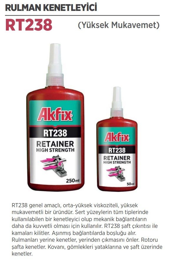 AKFİX RT238 Rulman Kenetleyici (Yüksek Mukavemet)