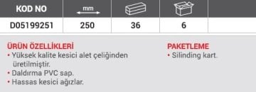 DHT Tenekeci Makası Yağzız 250 mm