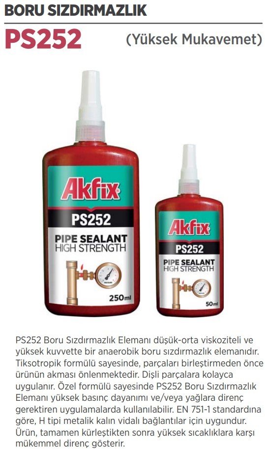 AKFİX PS252 Boru Sızdırmazlık  (Yüksek Mukavemet)