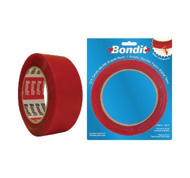 BONDİT Silikonlu Çift Taraflı Akrilik Bant 10mm x 5 mt / 100 Adet