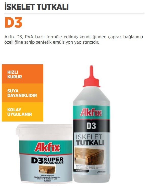 AKFİX D3 İskelet Tutkalı