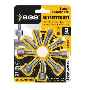 SGS1875 - 9 Parça Manyetik Somun Adaptör Tutucu Seti