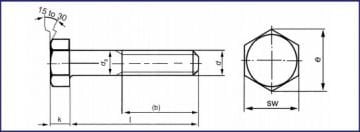 Metrik Civata 8.8 Çelik M.6x10 (10 Adet)