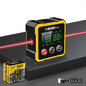SGS5431 - Lazerli Dijital Açı Ölçer Mıknatıslı