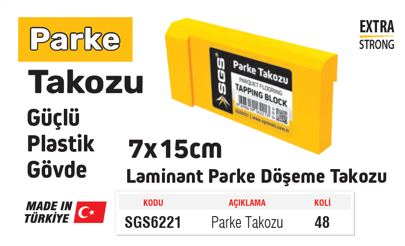 SGS6221 - 7 x 15cm Plastik Parke Döşeme Takozu