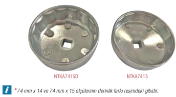 NT TOOLS 1/2 Alüminyum Tas Tipi Filtre Sökme Anahtarı - Volkswagen-Audi-Isuzu-Mercedes