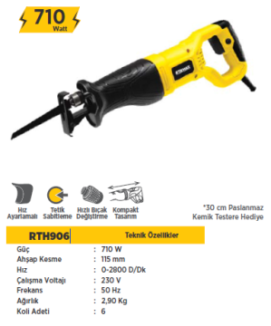 RTR MAX Tilki Kuyruğu Testere 710 Watt
