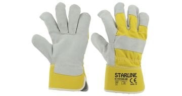 STARLİNE E-110192C-SR - Sarı Gri Deri Eldiven 10 Numara - 12 Çift