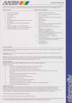 MOTİP Parlak BEYAZ Üniversal Akrilik Sprey Boya 500 ML