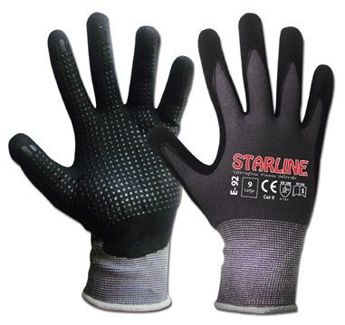 STARLİNE E-92 Mikro Köpük Nitril Eldiven PVC Puanlı (120 Çift)