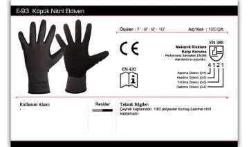 STARLİNE E-93 Mikro Köpük Nitril Eldiven (120 Çift)