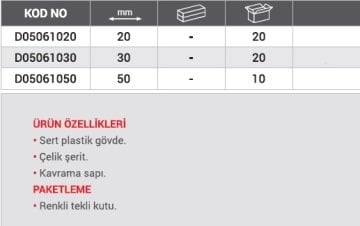 DHT Arazi Tipi Saplı Şerit Metre