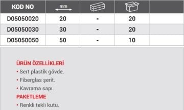 DHT Arazi Tipi Saplı Fiberglas Şerit Metre