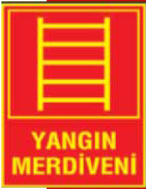 Yangın Merdiveni Uyarı Levhası / 10 Adet