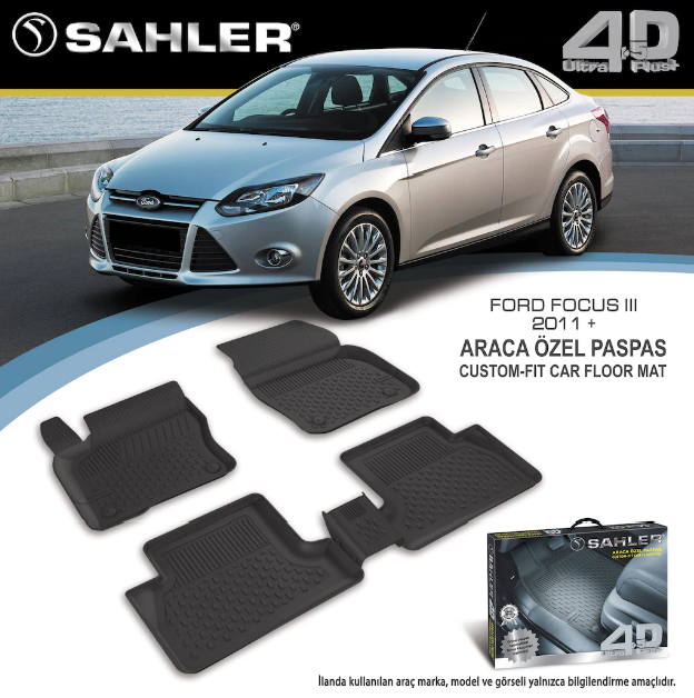 Ford Focus 3 2011-2018 Arası 4.5D Havuzlu Araba Paspası Sahler