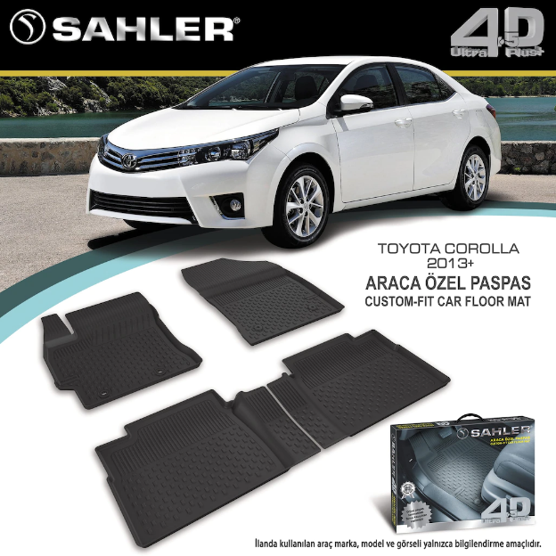 Toyota Corolla 2014- Sonrası 4.5D Havuzlu Araba Paspası Sahler