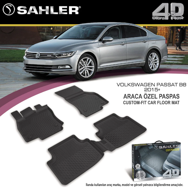 Vw Passat B8 2014- Sonrası 4.5D Havuzlu Araba Paspası Sahler