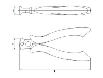 İZELTAŞ 3552 Elektronikçi Yuvarlak Uçlu Kargaburun 125mm