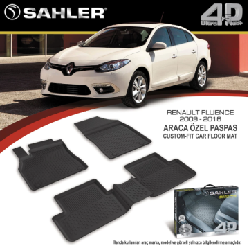 Renault Fluence 2009- Sonrası 4.5D Havuzlu Araba Paspası Sahler