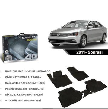 Vw Jetta 2011- Sonrası 4.5D Havuzlu Araba  Paspası Sahler