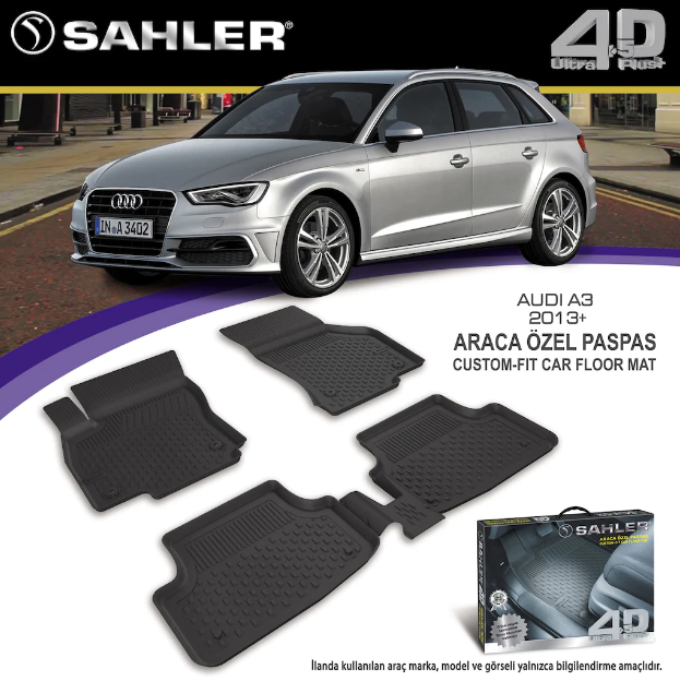Audi A3 2013- Sonrası 4.5D Havuzlu Araba Paspası Sahler