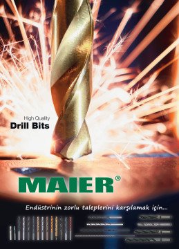 MAIER DIN338 Elmas Uçlu Silindirik Saplı Matkap Uçları
