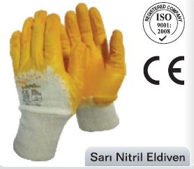 SARI NİTRİL ELDİVEN 9'' - 300 Adet