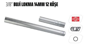 RİCO 3/8 Buji Lokma Ucu 14 mm 12 Köşe