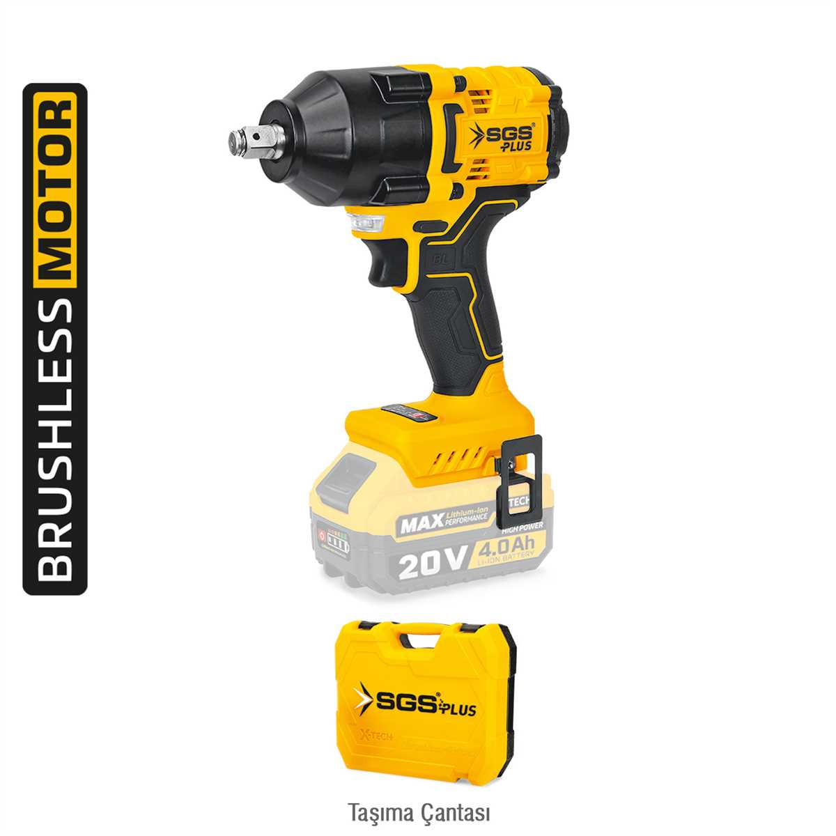 SGS5503 - 1/2 - 20 Volt 4 Amper 650 Nm Tork Aküsüz Darbeli Somun Sıkma Sökme Makinası