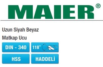 MAIER DIN338 HSS Haddeli Uzun Matkap Uçları
