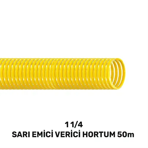 1 1/4 SARI EMİCİ VERİCİ HORTUM 50 MT