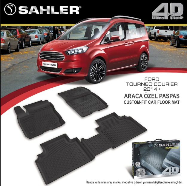 Ford Courier 2013- Sonrası 4.5D Havuzlu Araba Paspası Sahler