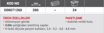 DHT Perçin Tabancası Profesyonel 260 mm